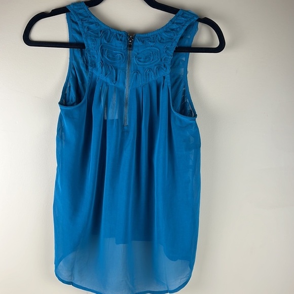 NWT ANTHROPOLOGIE  Chandi & Lia Teal Sleeveless Embroidered Tank - Picture 3 of 8